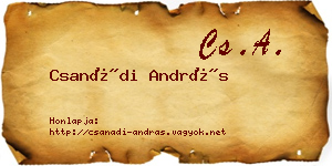 Csanádi András névjegykártya